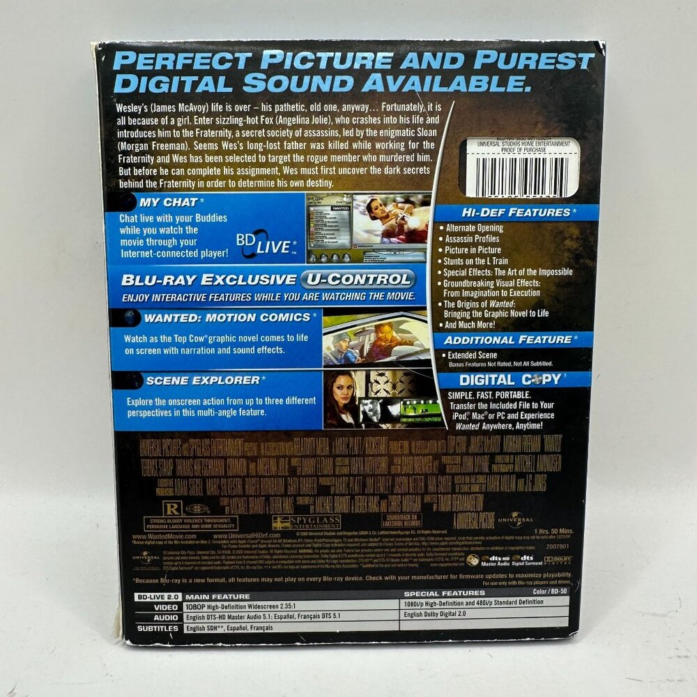 Wanted Blu-Ray Universal Rated R Widescreen - Picture 3 of 4